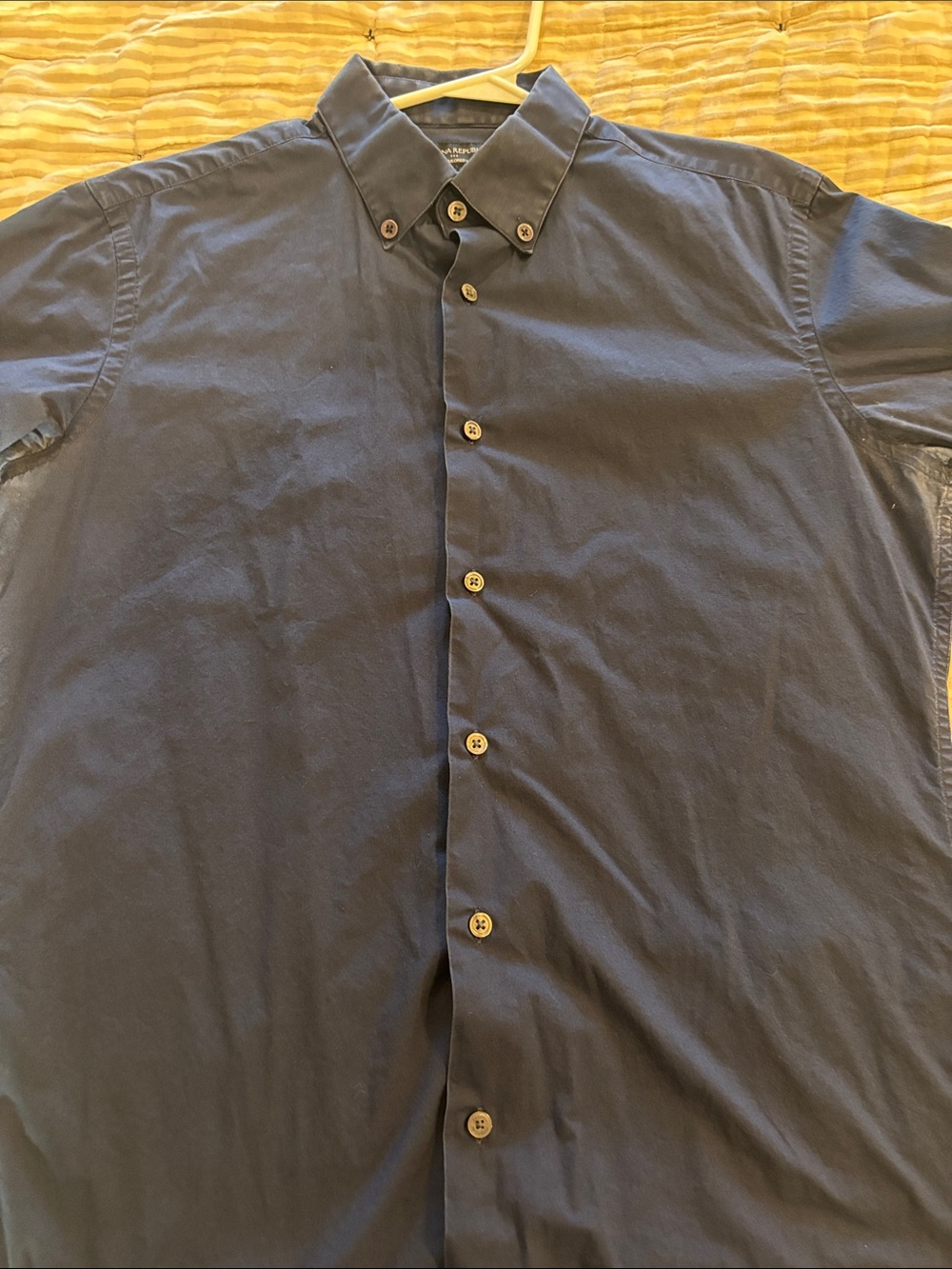 Banana Republic Navy Button-Down Shirt - Casual Long Sleeve
